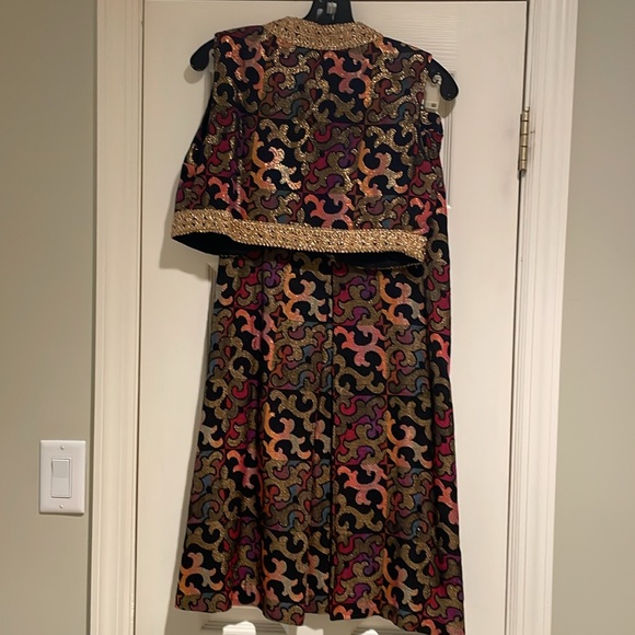 MR GEE VINTAGE BROCADE Black & Gold 3 piece outfit size sm - Picture 9 of 11